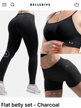 Bellerive Flat Belly Sports Bra - Charcoal